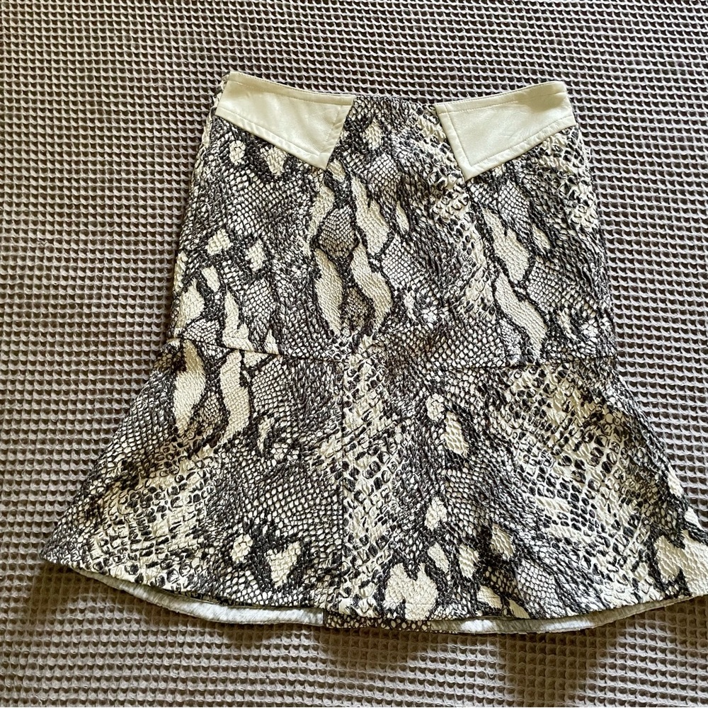 Yigal Azrouel Skirt Python Snake Print Leather - Picture 8 of 12